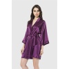 Arias Closet Mor Kısa Saten Sabahlık