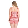 Arias Closet Büyük Beden Mercan Saten Babydoll Şort Takımı