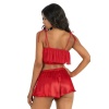 Arias Closet Kırmızı Saten Şort Takımı 9206