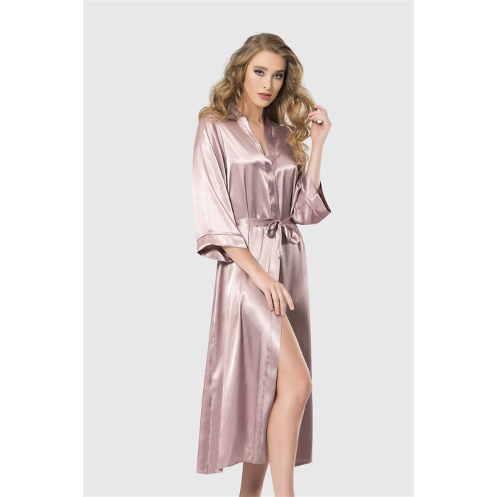 Arias Closet Vizon Uzun Saten Sabahlık