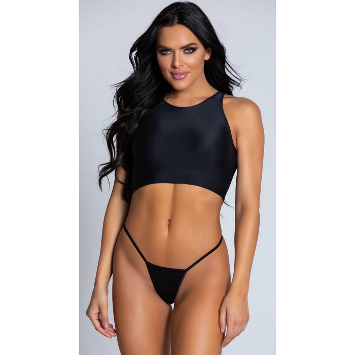 Arias Closet Tül Siyah Tanga String