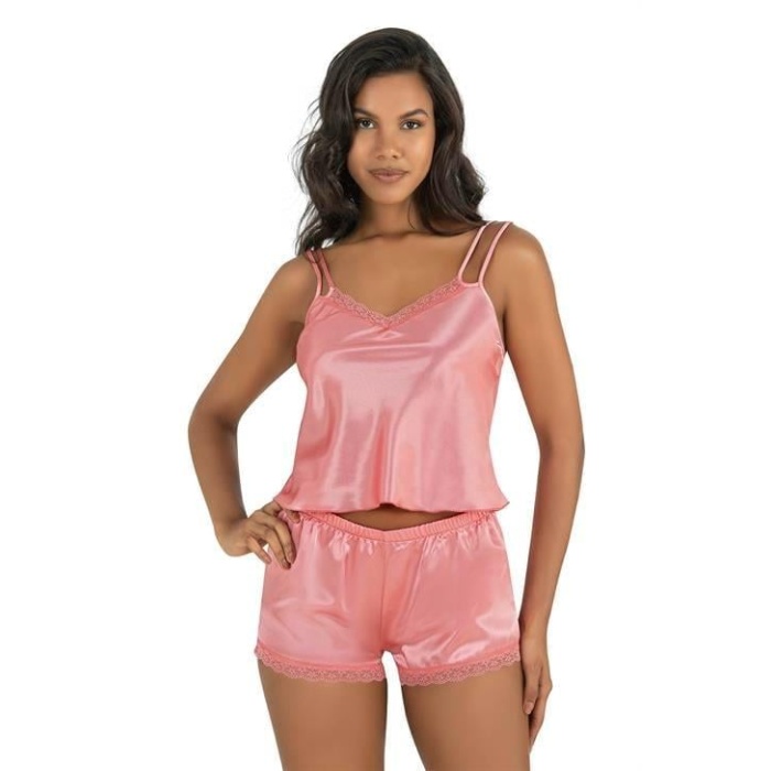 Arias Closet Mercan Saten Şort Takımı 9210