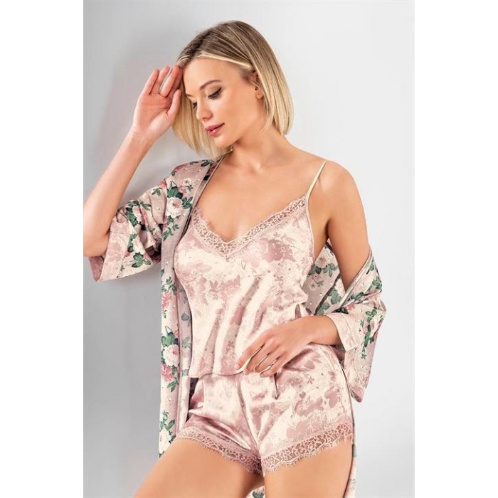 Arias Closet 3lü Şort Takımı Desenli