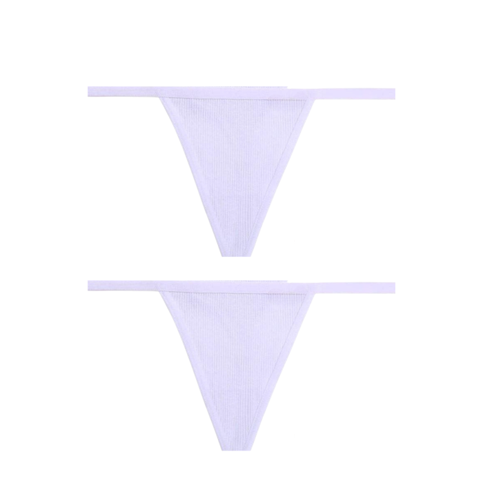 Arias Closet 2li Süprem Penye Tanga String	 Beyaz