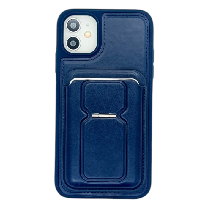 Apple İphone 11 Elite MagSafe Kılıf Ve FoldStand Cüzdan Lacivert