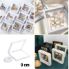 9x9 Cm Standlı 3d Takı Ziynet Hatıra Koleksiyon Saklama Kutusu Şeffaf Film Çerçevesi