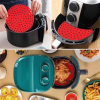 Epilons® Renkli Isıya Dayanıklı Yıkanılabilir Silikon Fırın Ve Airfryer Yuvarlak Pişirme Matı 20 Cm