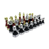 Satranç Taşı  Zamak Polyester Bordo Siyah