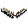 Satranç Taşı  Zamak Polyester Bordo Siyah