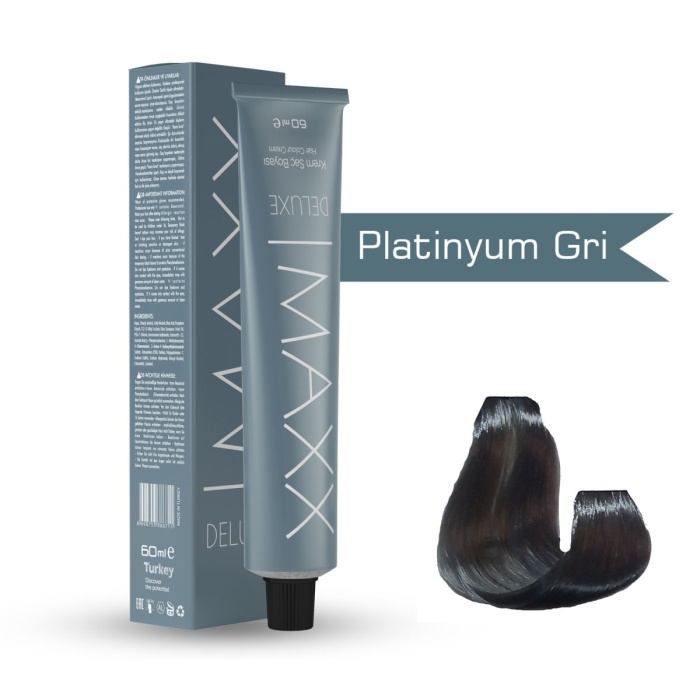 Maxx Deluxe Tüp Boya Platinyum Gri 60 ml x 4 Adet