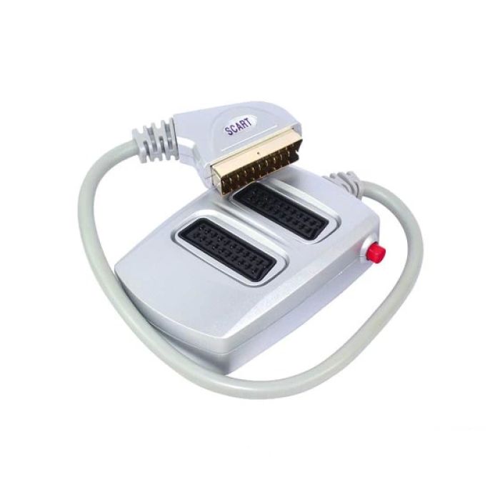 Silver Butonlu 1 Erkek - 2 Dişi 2li Scart Dağıtıcı