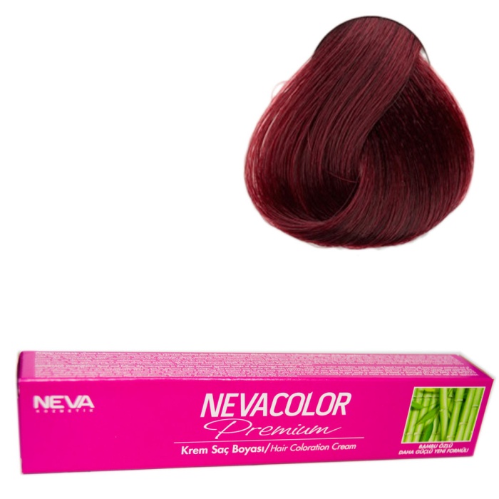Nevacolor Tüp Boya  4.65 Akaju Kızıl Kestane x 4 Adet + Sıvı Oksidan 4 Adet