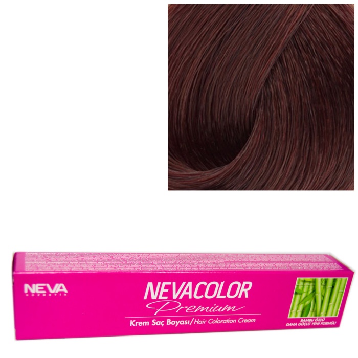 Nevacolor Tüp Boya  5.4 Açık Kestane x 4 Adet + Sıvı Oksidan 4 Adet