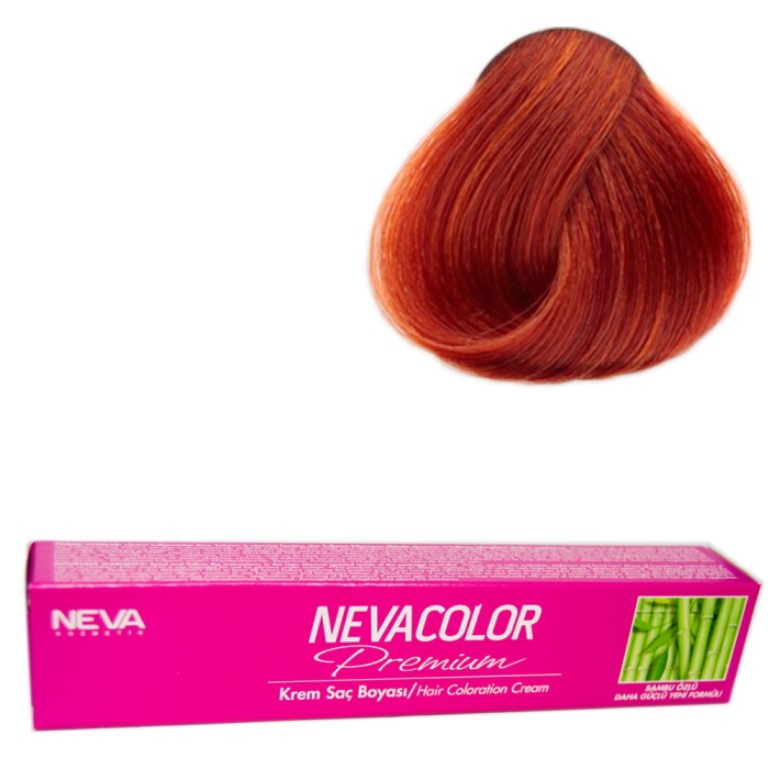Nevacolor Tüp Boya  7.44 Yoğun Bakır x 4 Adet + Sıvı Oksidan 4 Adet