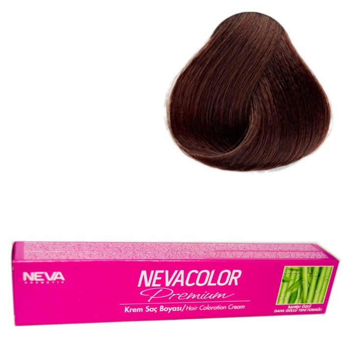 Nevacolor Tüp Boya  5.1 Küllü Açık Kahve x 4 Adet + Sıvı Oksidan 4 Adet