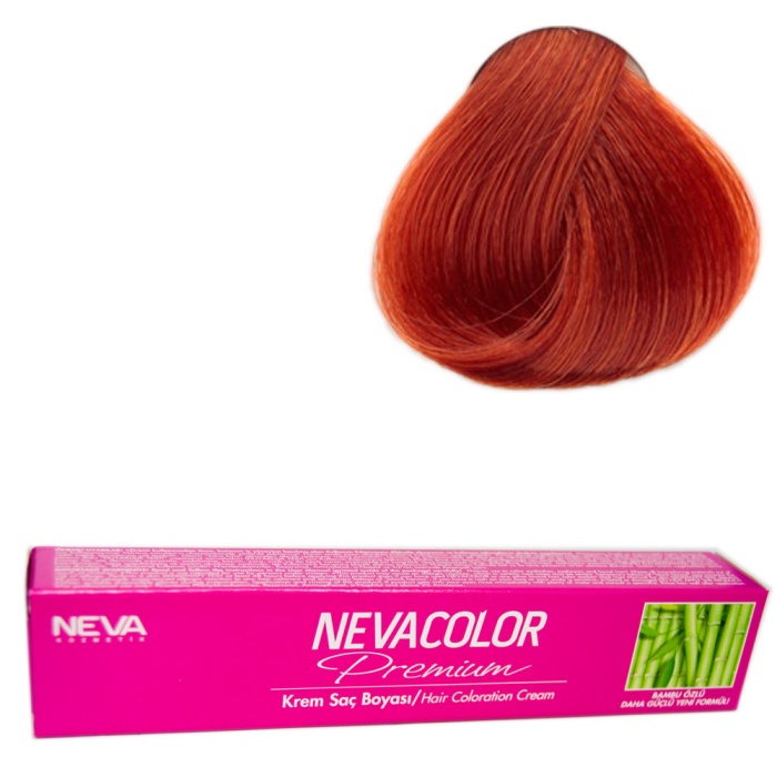 Nevacolor Tüp Boya  8.44 Tarçın Bakır x 4 Adet + Sıvı Oksidan 4 Adet