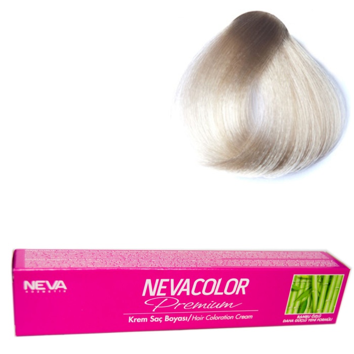 Nevacolor Tüp Boya 12.01 Yoğun Küllü Süper Açıcı x 4 Adet + Sıvı Oksidan 4 Adet