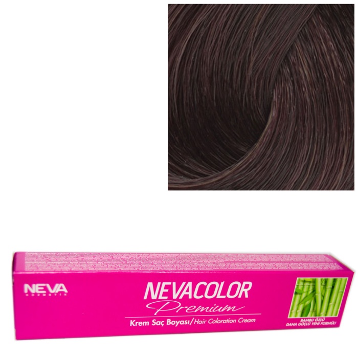 Nevacolor Tüp Boya  4.35 Karamel Kahve x 4 Adet + Sıvı Oksidan 4 Adet