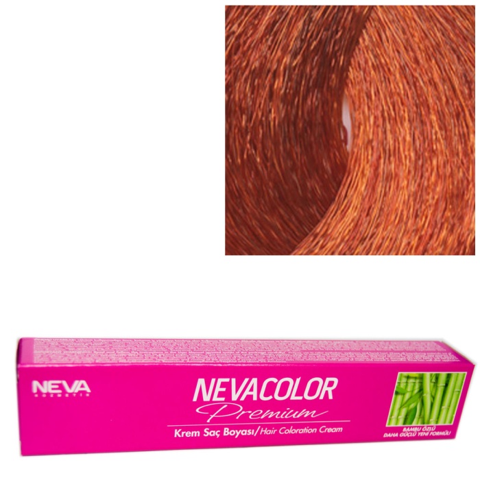 Nevacolor Tüp Boya  8.444 Açık Kumral Çok Yoğun Bakır x 4 Adet + Sıvı Oksidan 4 Adet