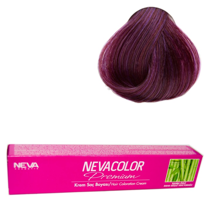 Nevacolor Tüp Boya  7.20 Orkide Moru x 4 Adet + Sıvı Oksidan 4 Adet