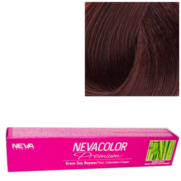 Nevacolor Tüp Boya  4.4 Orta Kestane x 4 Adet + Sıvı Oksidan 4 Adet