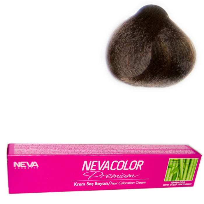 Nevacolor Tüp Boya  7.71 Kumral Küllü Kahve x 4 Adet + Sıvı Oksidan 4 Adet