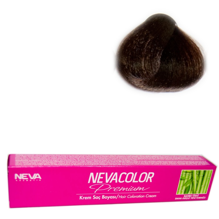 Nevacolor Tüp Boya  5.70 Kakao Kahve x 4 Adet + Sıvı Oksidan 4 Adet