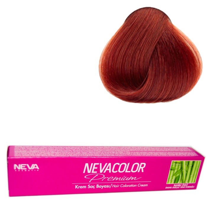 Nevacolor Tüp Boya  7.43 Dore Bakır x 4 Adet + Sıvı Oksidan 4 Adet