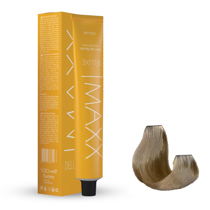 Maxx Deluxe Tüp Boya 912.1 Ultra Açıcı Küllü Sarı 60 ml x 4 Adet + Sıvı Oksidan 4 Adet
