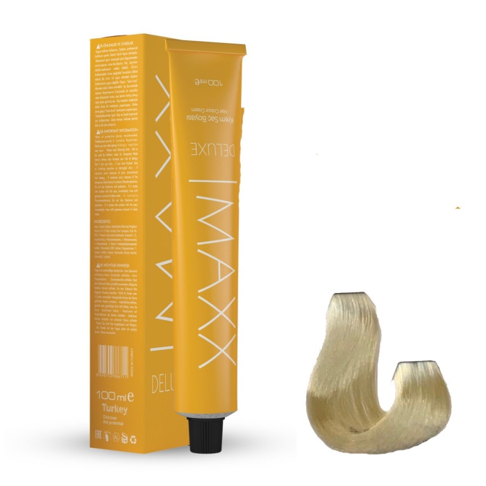 Maxx Deluxe Tüp Boya 912 Ultra Açıcı Sarı 60 ml x 4 Adet + Sıvı Oksidan 4 Adet