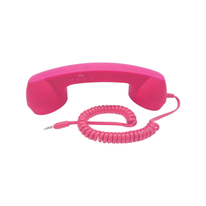 Cep Telefonları İçin Hoparlör Ve Mikrafon Görevli Retro Kablolu Telefon Ahizesi (pembe)