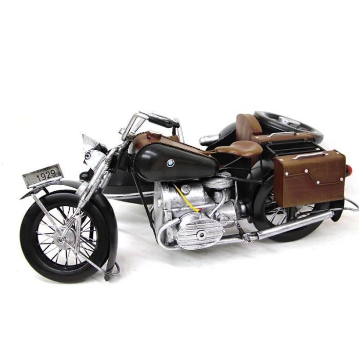 Dekoratif Metal Motosiklet Sepetli
