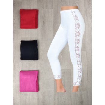 Yan Kısımları Dantelli Kadın Tayt - 110