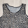 Leopar Desenli Kalın Askılı Kadın Çıtçıtlı Zıbın Atlet - 1009