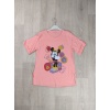 Mickey Mouse Baskılı Kapri Kol Kız Çocuk Tişört - GBK106030