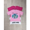 Mickey Mouse Baskılı Kapri Kol Kız Çocuk Tişört - GBK107010