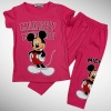 Mickey Mouse Baskılı Kız Çocuk Kapri Tayt Takım - GBK305010