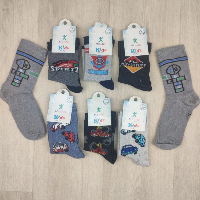 12 Adet Erkek Çocuk Uzun Penye Çorap - GBK101500