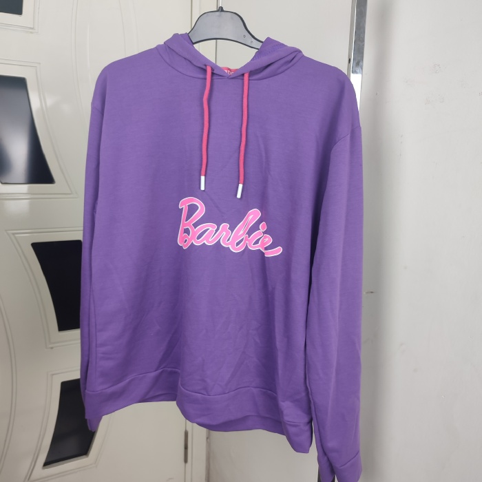 Barbie Baskılı Kapüşonlu Kadın Sweatshirt - GBK101850