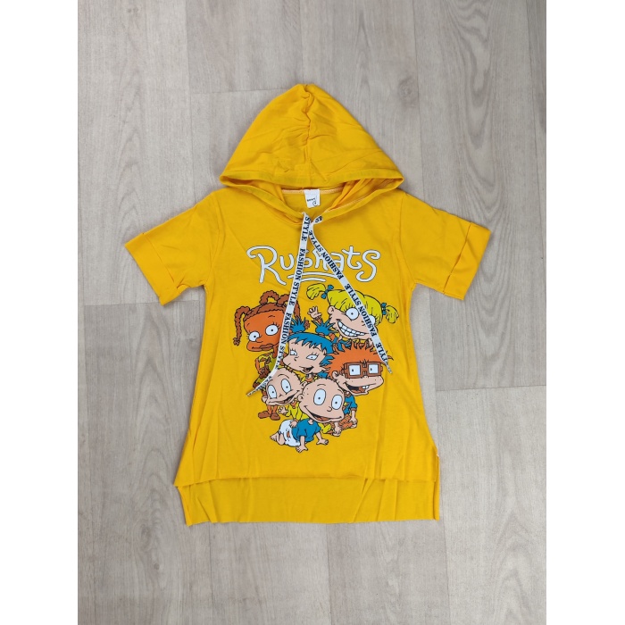 Rugrats Yazılı Kapüşonlu Kız Çocuk Tişört - GBK106060