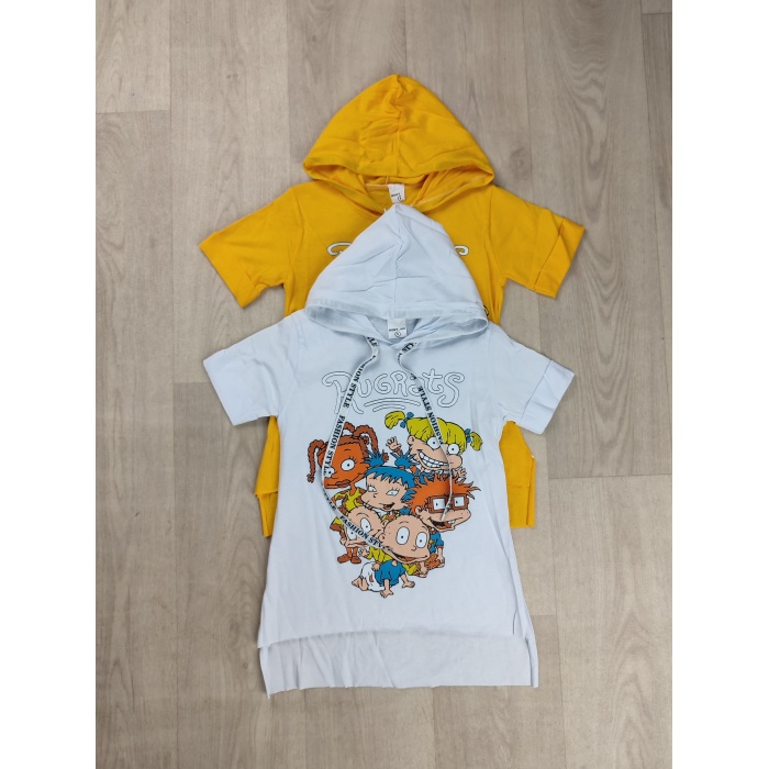 Rugrats Yazılı Kapüşonlu Kız Çocuk Tişört - GBK106060