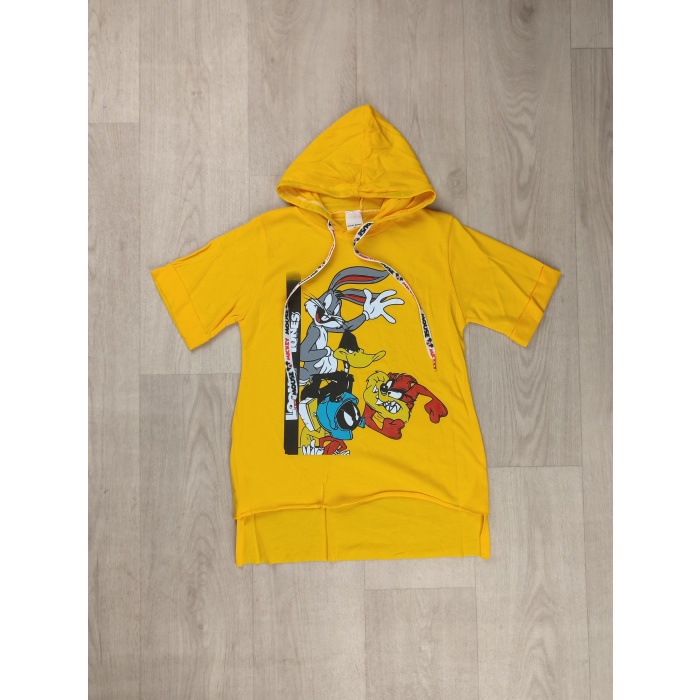 Looney Tunes Baskılı Kapüşonlu Kız Çocuk Tişört - GBK107040