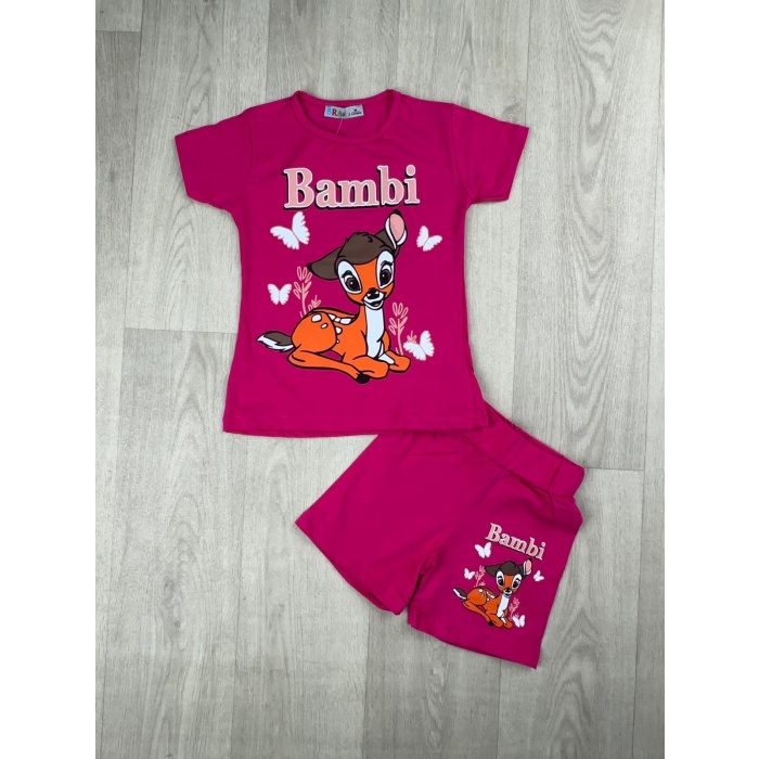 Bambi Yazılı Şortlu Kız Çocuk Takım - GBK207070