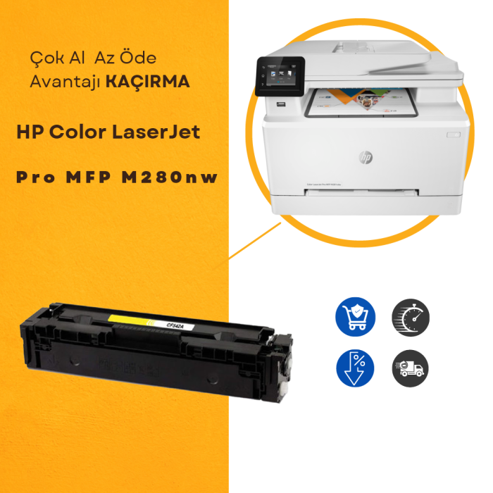 HP Color LaserJet Pro MFP M280nw mavi muadil toner
