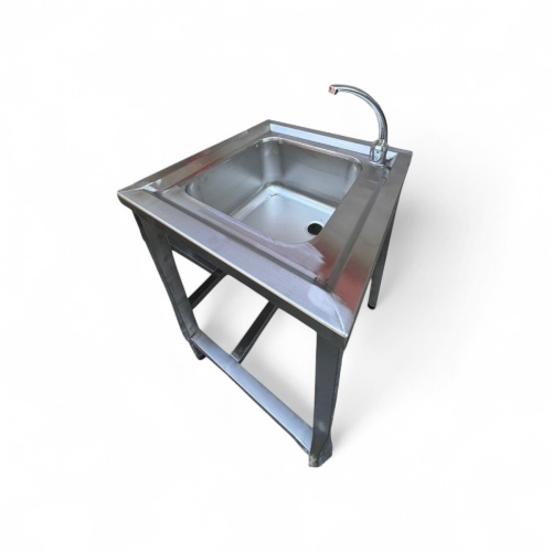 304 KALİTE KROM AYAKLI MUSLUKLU EVİYE