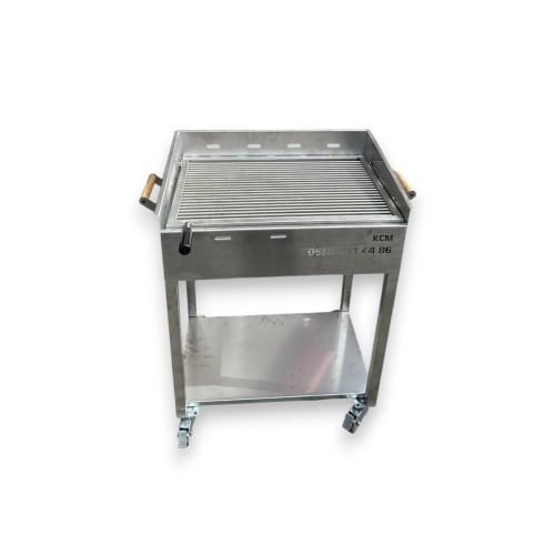 40X60 ÇUBUK IZGARALI KAPAKLI KROM MANGAL