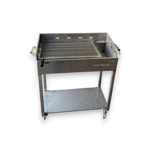 40X75 ÇUBUK IZGARALI ALÇAK DUVAR KROM MANGAL