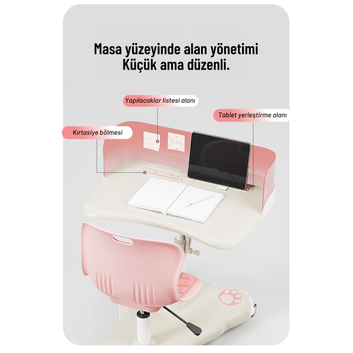 Sfyzone Plus Mobil Çalışma masası Pembe
