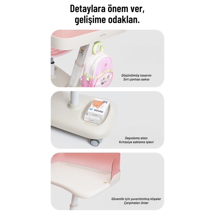 Sfyzone Plus Mobil Çalışma masası Pembe