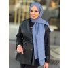 Pamuklu Jakar Şal İndigo